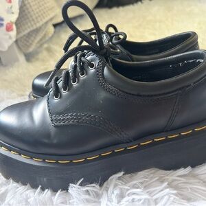 Dr. Martens Black Platform Shoes with Chunky Sole